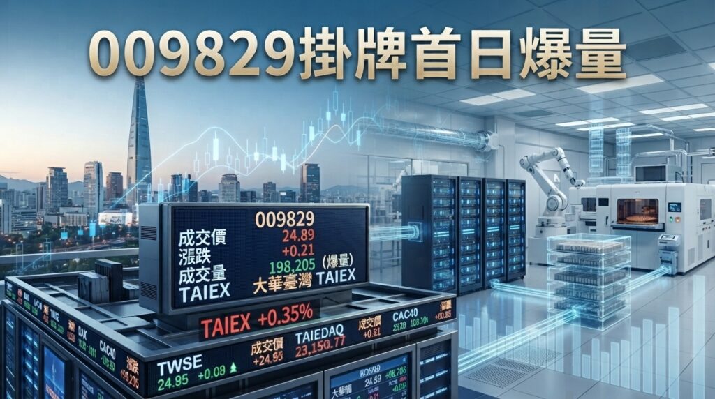 009829掛牌首日漲逾3%爆量　大華韓國KOSPI 50聚焦三星、SK海力士，韓股AI ETF熱度升溫
