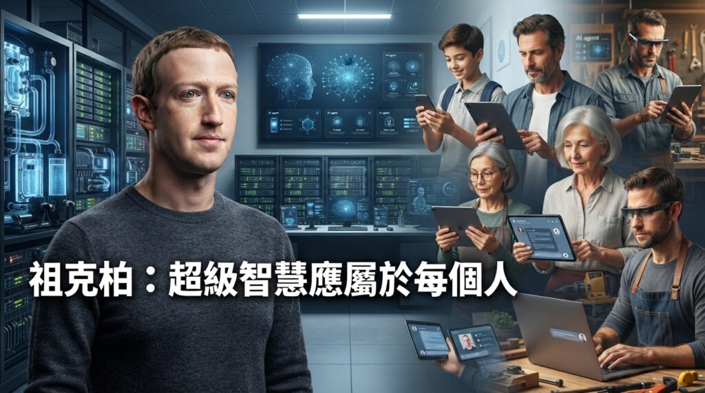 祖克柏談AI超級智慧未來：Meta主張權力分散、人人擁有個人AI代理