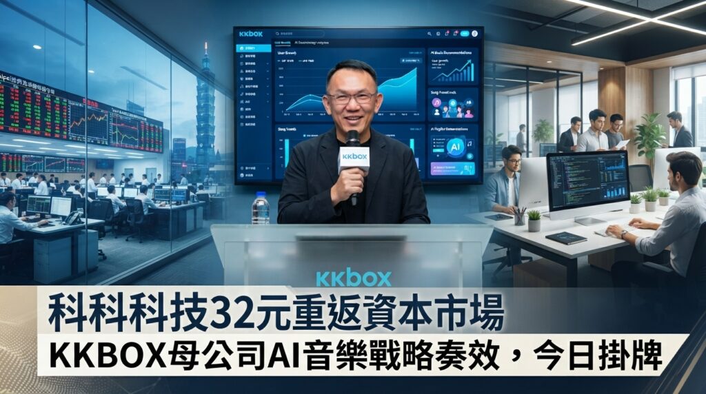 科科科技8月31日登錄興櫃　KKBOX母公司從IPO失利到32元重返資本市場