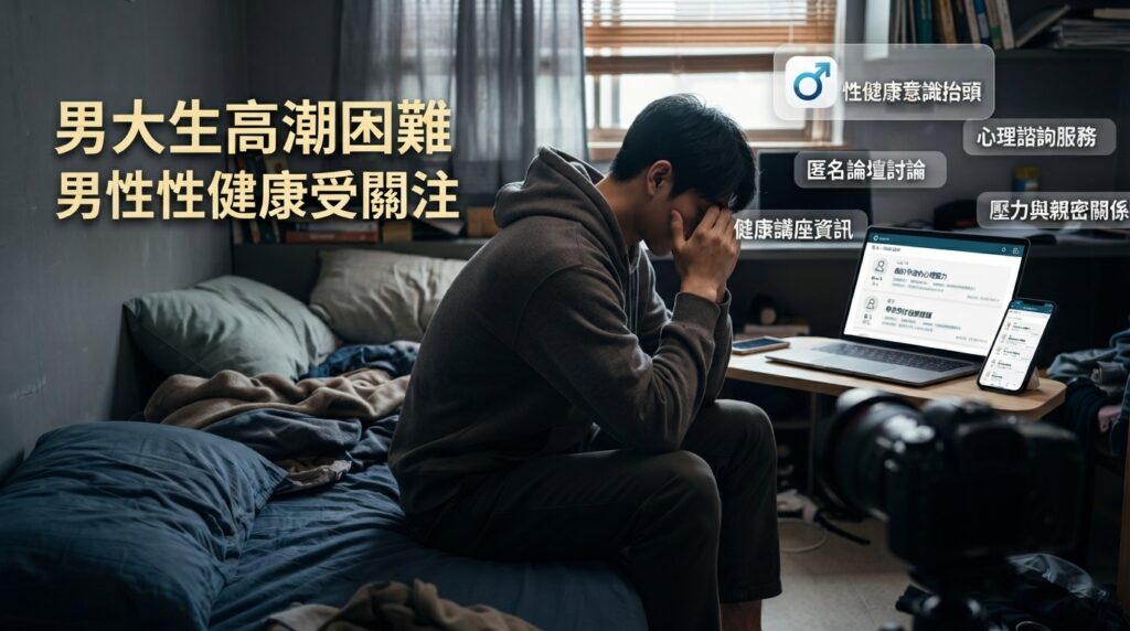 22歲男大生親密關係出現高潮困難　長期高強度自慰引發討論，男性性健康問題受關注