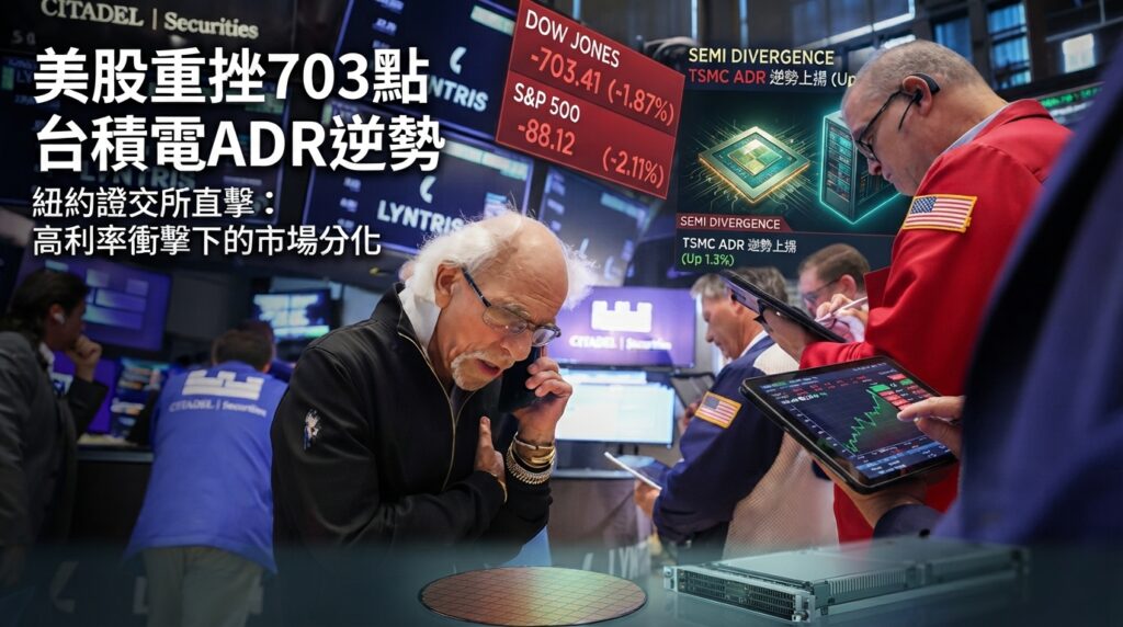 美股重挫703點！美債殖利率逼近5%　油價、沃爾瑪財報夾擊市場 台積電ADR逆勢漲