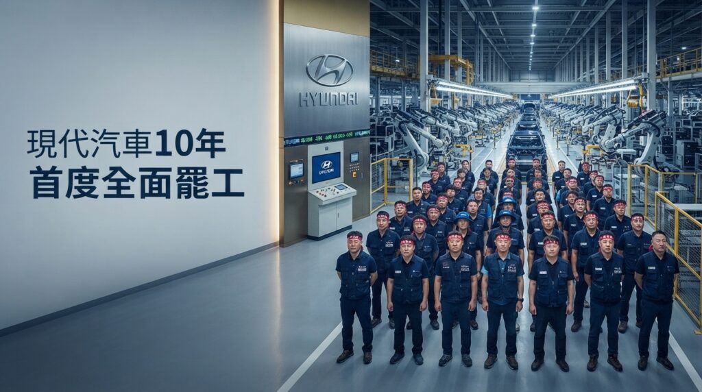 現代汽車南韓工會10年首度全面罷工：AI自動化、退休年齡與薪資談判成勞資戰場