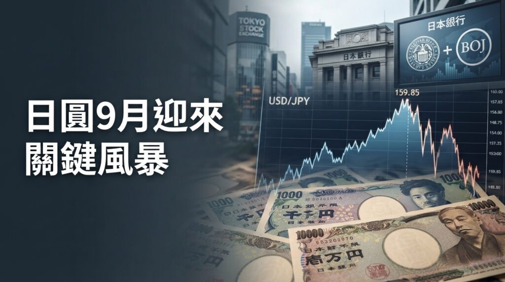 日圓進入關鍵窗口期！Fed、BOJ利率決議接連登場　9月下旬低流動性放大匯市震盪