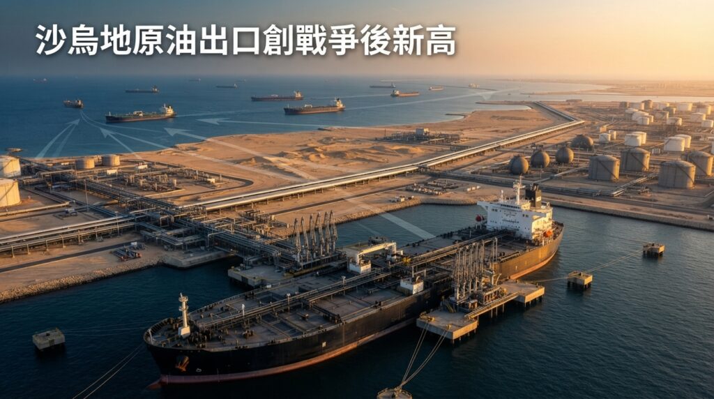 沙烏地阿拉伯9月原油出口飆至600萬桶　伊朗戰爭後創新高、荷姆茲海峽運輸成關鍵